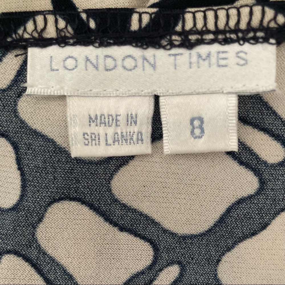 London Times  Geometric Print Wrap Dress 8 - Picture 4 of 5